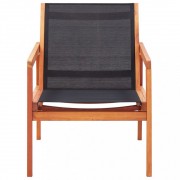 Záhradné kreslo eukalyptus / textilen Dekorhome