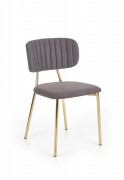 Jedálenská stolička K362 sivá / zlatá
