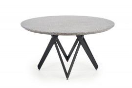 Jedálenský stôl GUSTIMO mramor / čierna
