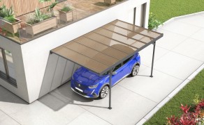 Kovový prístrešok / Carport ku stene 298 x 509 cm Dekorhome