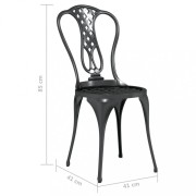 Záhradný bistro set 3 ks liaty hliník Dekorhome