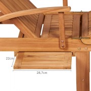 Záhradné ležadlo polohovacie D9044 teak Dekorhome