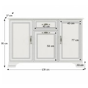 Komoda 3D1S TIFFY 08 woodline krém