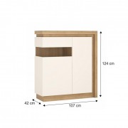 Komoda LEONARDO LYOV04 dub riviera / biela