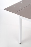 Sklenený rozkladací stôl ALSTON béžový