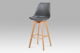 Barová stolička CTB-801 plast / ekokoža / buk