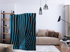 Paraván Zebra pattern (turquoise) Dekorhome