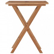 Skladací záhradný stolík 60x60 cm teakové drevo Dekorhome