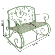 Záhradná hojdacia lavica WILIO mentolová