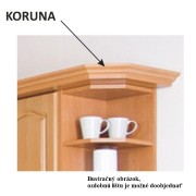 Horná skrinka rohová LORA MDF NEW KLASIK W60/60 jelša