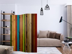 Paraván Wooden rainbow Dekorhome