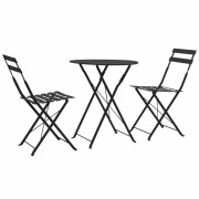 Záhradného bistro set 3 ks oceľ Dekorhome