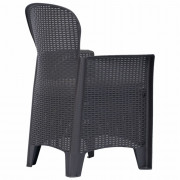 Záhradný bistro set 3 ks plast Dekorhome