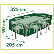 Plachta na záhradný set 325x205x90 cm tmavosivá / čierna Dekorhome