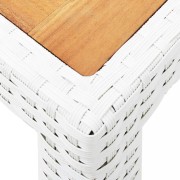 Záhradný jedálenský set 5 ks biela / hnedá / čierna Dekorhome