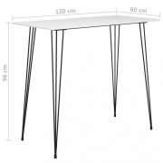 Barový stôl MDF / kov Dekorhome