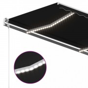 Ručne zaťahovacia markíza s LED svetlom 450x350 cm Dekorhome