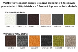 Sedacia súprava rozkladacia SANTIAGO U čierna ekokoža / sivá látka