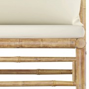 Záhradná sedacia súprava 2ks bambus / látka Dekorhome