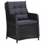 Záhradný bistro set 3 ks čierna / sivá Dekorhome