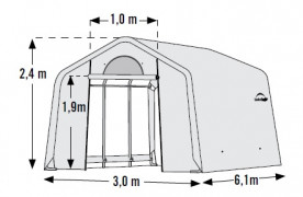 Fóliovník 3x6,1 m PE Dekorhome