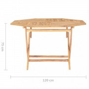Skladací záhradný stôl 120 x 120 cm hnedá Dekorhome