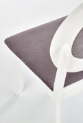 Jedálenská stolička BAROCK biela / sivá