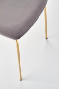 Jedálenská stolička K363 sivá / zlatá