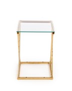 Odkladací stolík NANCY sklo / zlatá