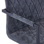 Jedálenská stolička 2 ks umelá koža / kov Dekorhome
