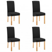Jedálenská stolička 4 ks látka / drevo Dekorhome