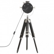 Stojaca lampa kov / drevo Dekorhome