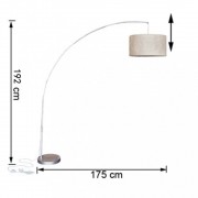 Stojaca lampa krémová 192 cm Dekorhome