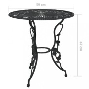 Záhradný bistro set 3 ks liaty hliník Dekorhome