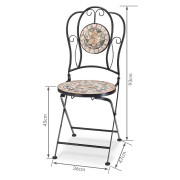 Záhradný bistro set 3 ks D0771 mozaika Dekorhome