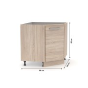 Spodná rohová skrinka NOVA PLUS NOPL-065-RS dub sonoma