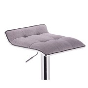 Barová stolička FUEGO sivá / chróm