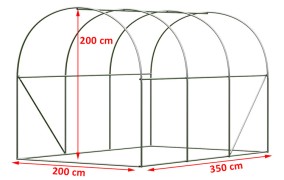 Záhradný fóliovník 2x3,5m zelená