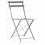 Záhradného bistro set 3 ks oceľ Dekorhome