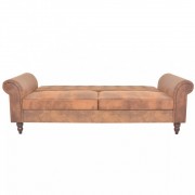 Rozkladacia Chesterfield pohovka hnedá Dekorhome