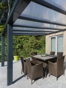 Hliníková pergola 300 cm antracit / polykarbonát Dekorhome