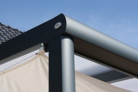 Hliníková pergola 500 cm antracit / polykarbonát Dekorhome