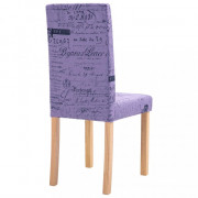 Jedálenská stolička 2 ks látka / drevo Dekorhome