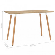 Jedálenský stôl 120x60cm Dekorhome