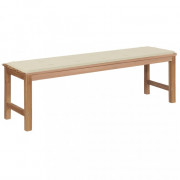 Záhradná lavica s poduškou 150 cm masívne teak Dekorhome