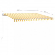 Ručne zaťahovacia markíza s LED svetlom 450x300 cm Dekorhome
