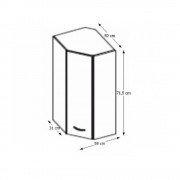Horná skrinka rohová PRADO 60/60 N G-72
