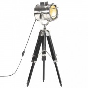 Stojaca lampa kov / drevo Dekorhome