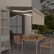 Ručne zaťahovacia markíza s roletou a LED 300x250 cm Dekorhome