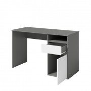 Počítačový stôl BILI tmavosivá- grafit / biela